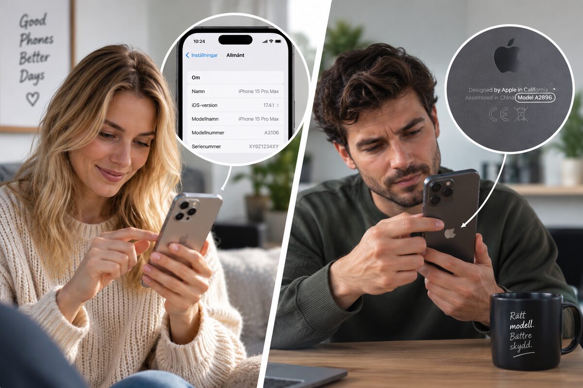 Så hittar du din exakta telefonmodell i inställningarna eller på baksidan av telefonen